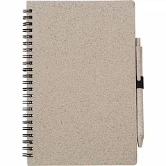 Notes od pšenične slame cca A5 s kemijskom olovkom