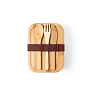  Glass lunch box 700 ml, bamboo lid and cutlery