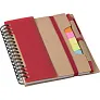  Memo holder, notebook, sticky notes, ball pen