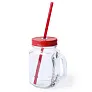  Drinking jar 500 ml with straw