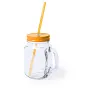  Drinking jar 500 ml with straw
