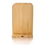  B'RIGHT bamboo wireless charger 10W, phone stand