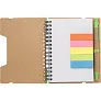  Memo holder, notebook, sticky notes, ball pen