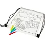  Drawstring bag for colouring, felt tip pens