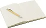  Bamboo notebook approx. B6 with ball pen