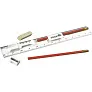  Ruler, 2 pencils, pencil sharpener and eraser