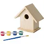  Birdhouse painting set, paints and brush