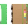  Memo holder, notebook, sticky notes, ball pen