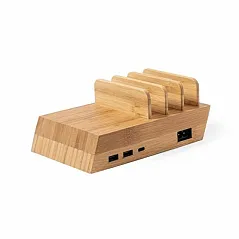 Bamboo wireless charger 10W, phone stand, tablet stand