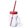  Drinking jar 500 ml with straw
