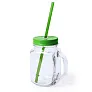  Drinking jar 500 ml with straw