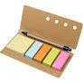  Memo holder, ruler, sticky notes, ball pen