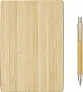  Bamboo notebook approx. B6 with ball pen