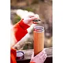  Bamboo vacuum flask 300 ml with sieve stopping dregs
