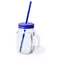  Drinking jar 500 ml with straw