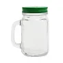  Drinking jar 500 ml with straw