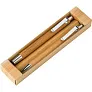  Writing set, bamboo ball pen with touch pen and mechanical pencil