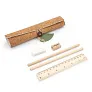  School set in cork pouch, pencil case