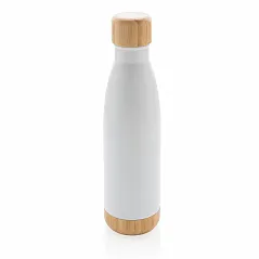 Vakuum boca od nehrđajućeg čelika s poklopcem i dnom od bambusa - XD Collection