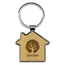 HOUSE Metal keyring with wooden insert