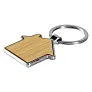 HOUSE Metal keyring with wooden insert