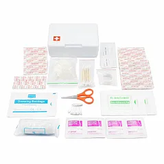 Set za prvu pomoć u plastičnoj kutiji, 64 kom.