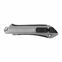 Cutter with safety mechanism, spare blades included