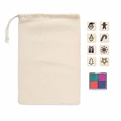 Set 8 drvenih božićnih žigova