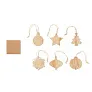 CHRISET Set of wooden Xmas ornaments