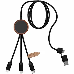3u1 RPET kabel za punjenje s osvjetljenim logom - SCX.design