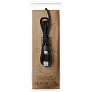 SCX.design C37 3-in-1 rPET light-up logo charging cable with round wooden casing - SCX.design