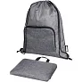 Ash GRS recycled foldable drawstring bag 7L - Bullet