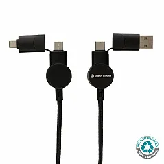 Oakland RCS recycled plastic 6-in-1 fast charging 45W cable - Urban Vitamin