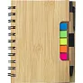  Memo holder, notebook, sticky notes, ball pen