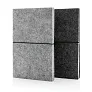  A5 notes s mekanim koricama od GRS certificiranog recikliranog filca - XD Collection