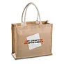 NATURAL SHOPPER laminated shopping bag from jute