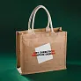 NATURAL SHOPPER laminated shopping bag from jute
