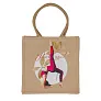 NATURAL SHOPPER laminated shopping bag from jute