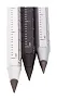 Ruloid inkless pen with ruler