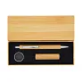 PELAK bamboo pen and torch keychain in a gift box