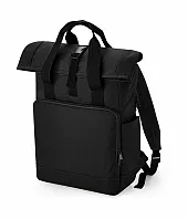 Recycled Twin Handle Roll-Top Laptop Backpack - Bagbase