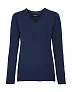 Ladies V-Neck Knitted Pullover - Russell Collection