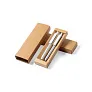  Recycled aluminium writing set, ball pen and roller ball pen