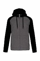 UNISEX TWO-TONE ZIPPED HOODED FLEECE JACKET - Proact