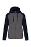  UNISEX TWO-TONE ZIPPED HOODED FLEECE JACKET - Proact