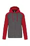  UNISEX TWO-TONE ZIPPED HOODED FLEECE JACKET - Proact