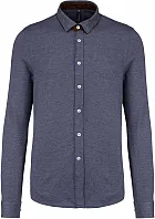 LONG-SLEEVED JACQUARD KNIT SHIRT - Kariban