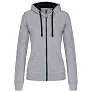  LADIES’ CONTRAST HOODED FULL ZIP SWEATSHIRT - Kariban