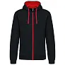  MEN'S CONTRAST HOODED FULL ZIP SWEATSHIRT - Kariban