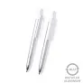  Recycled aluminium writing set, ball pen and roller ball pen